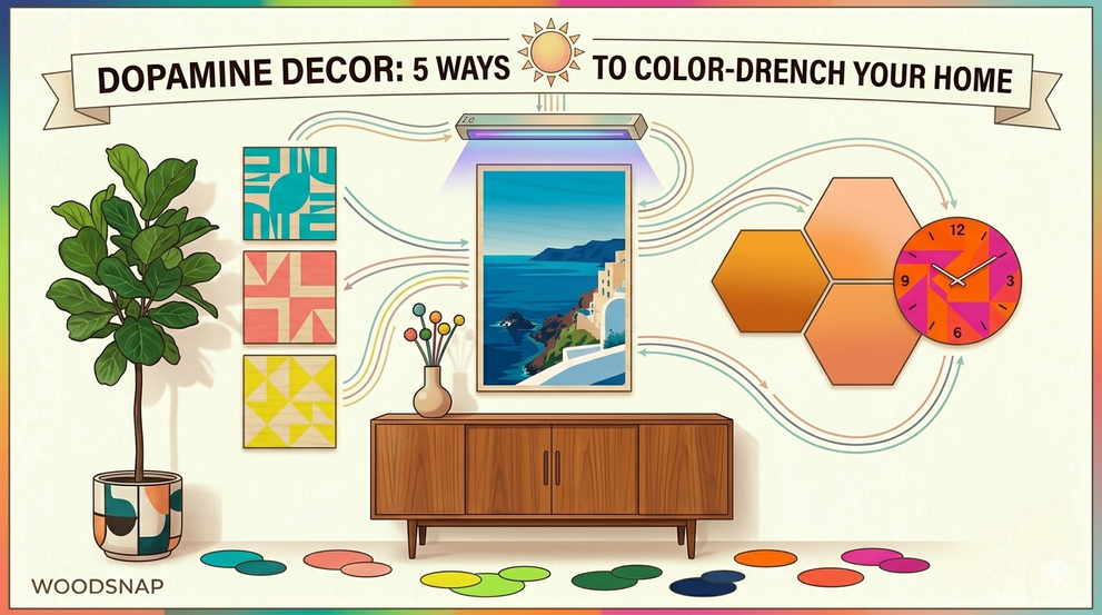5 Dopamine Decor color palettes