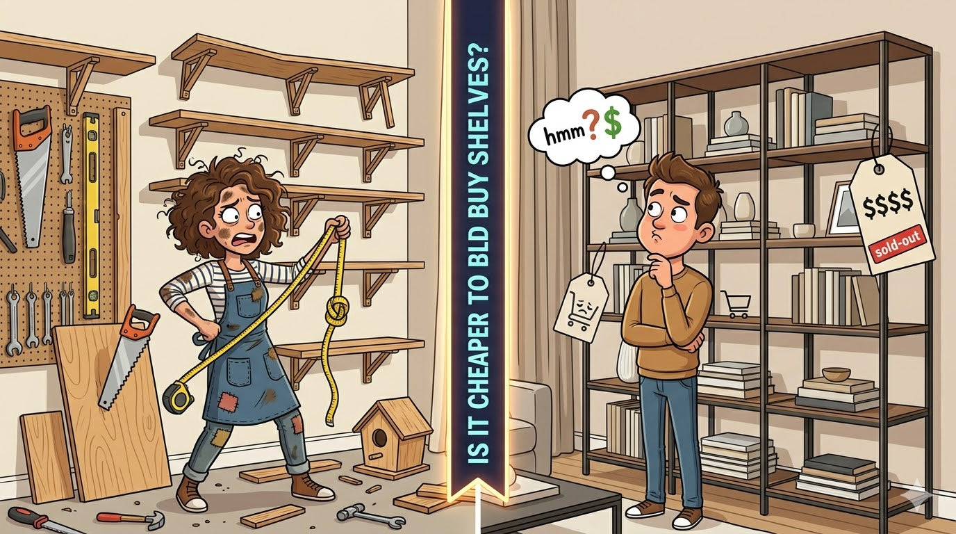 Is It Cheaper to Build or Buy Shelves?