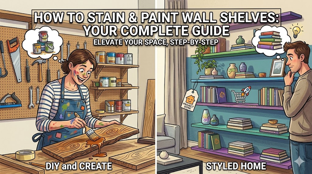 How to Stain or Paint Your 45-Inch Wall Shelves: A Beginner's Guide