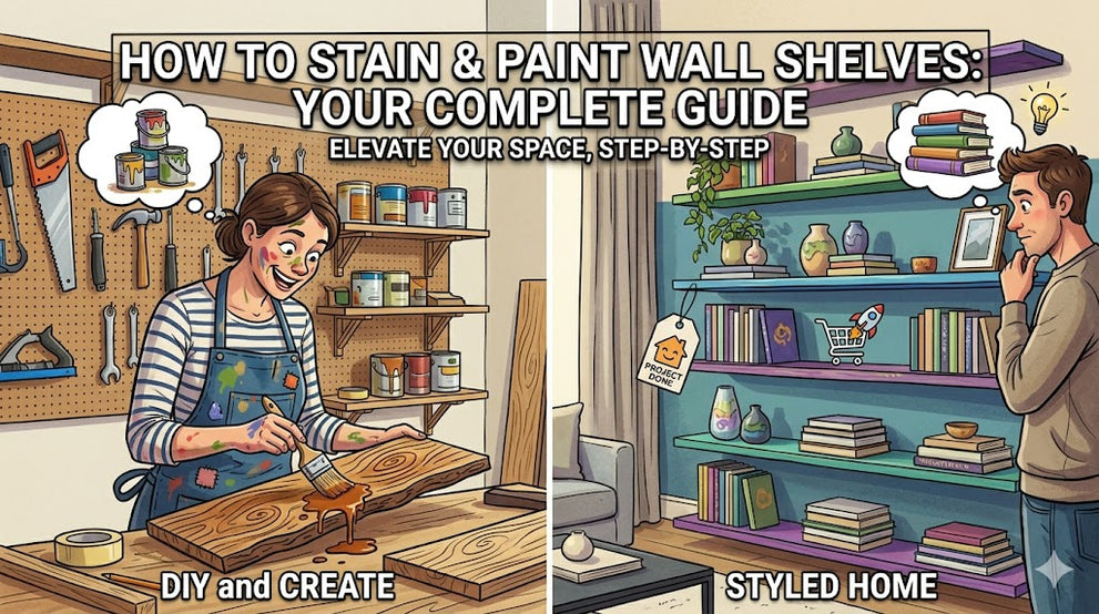 How to Stain or Paint Your 45-Inch Wall Shelves: A Beginner's Guide