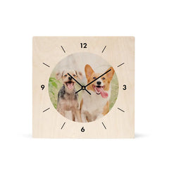 12x12 Circle Design Personalized Wood Clock