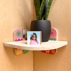 Corner Wall Shelf - 6x8 Rectangle Brackets