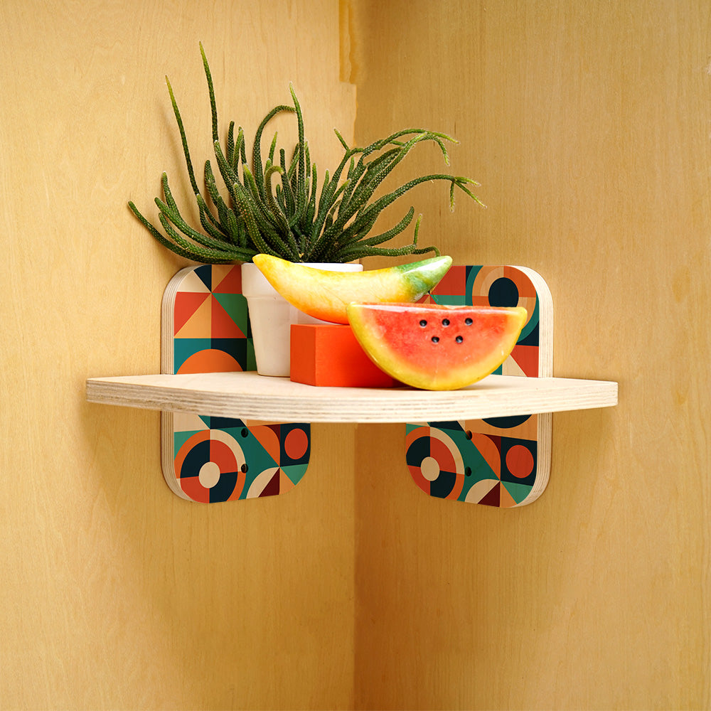Corner Wall Shelf Handcrafted Modern Baltic Birch Wood Shelf Corner Wall Shelf Handcrafted Modern Baltic Birch Wood Shelf