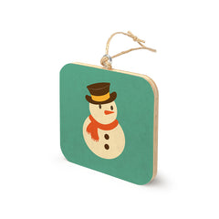 Christmas Bamboo Snowman Ornament