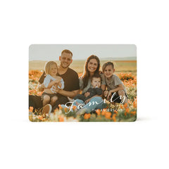 Family Script Wood Plaque Print