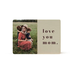 I Love Mom Wood Plaque Print