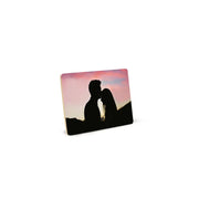 Couple kissing in sunset captured beautifully on a Photo Tile Print